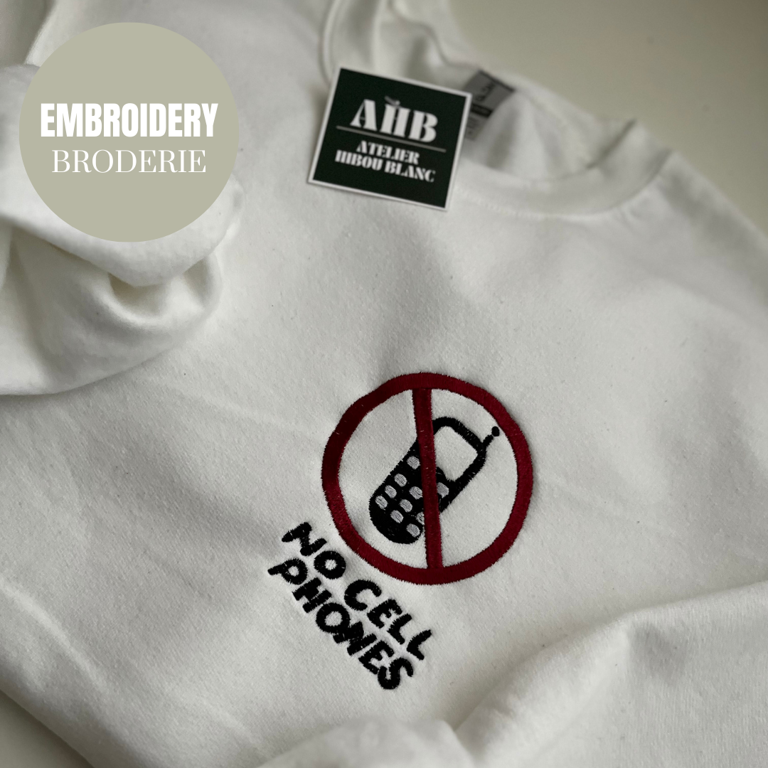 NO CELL PHONES CREWNECK