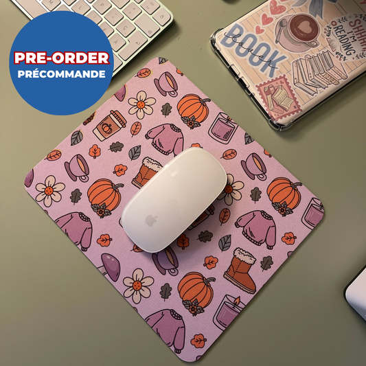 *PRE ORDER* COZY FALL PURPLE MOUSE PAD