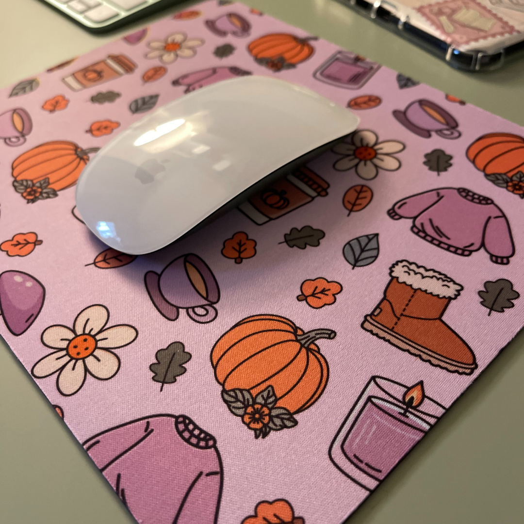 *PRE ORDER* COZY FALL PURPLE MOUSE PAD