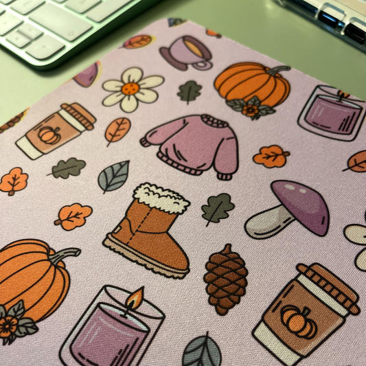 *PRE ORDER* COZY FALL PURPLE MOUSE PAD