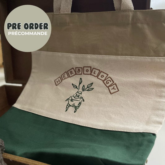 *PRE ORDER* HERBOLOGY EMBROIDERED TOTE BAG
