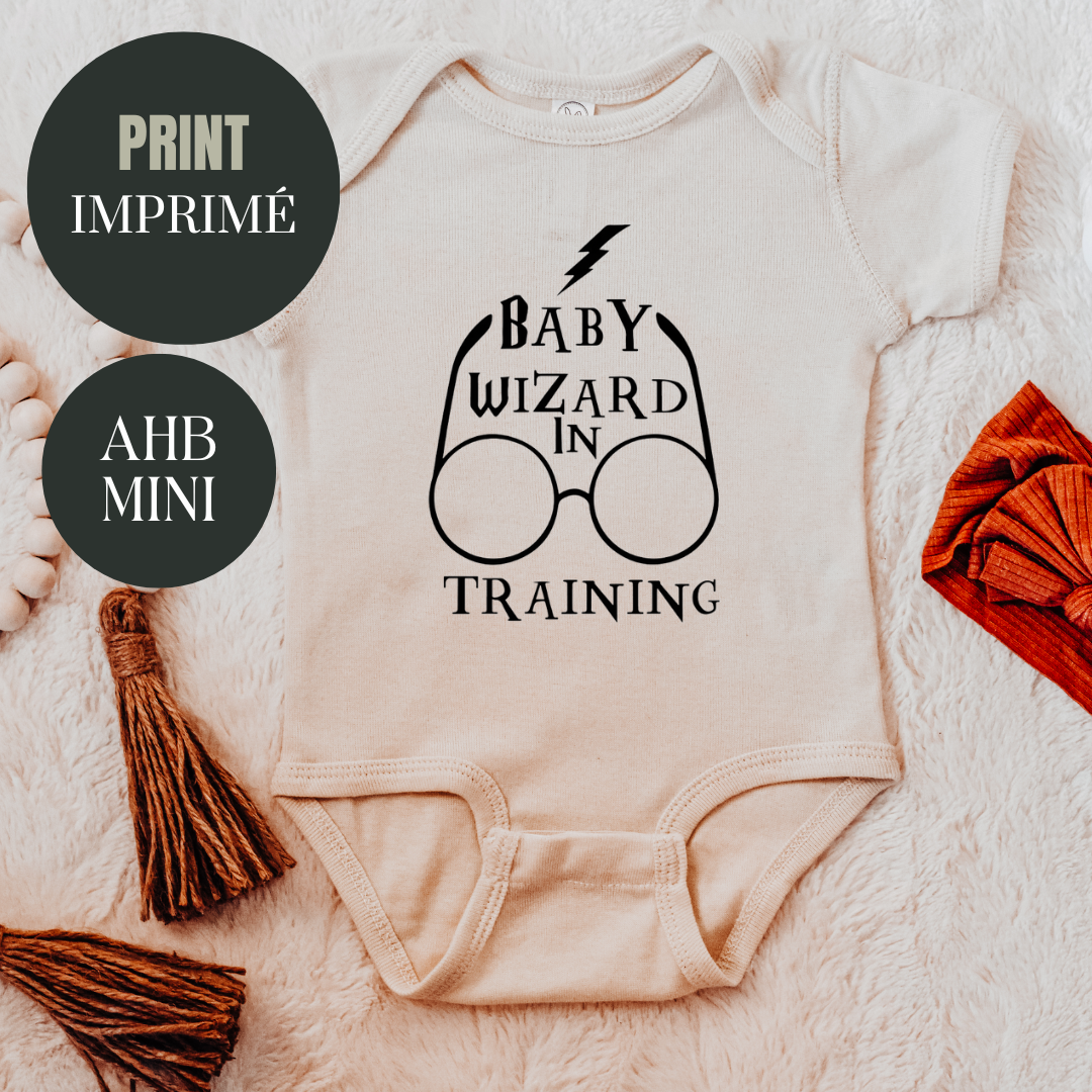 BABY WIZARD IN TRAINING ONESIE
