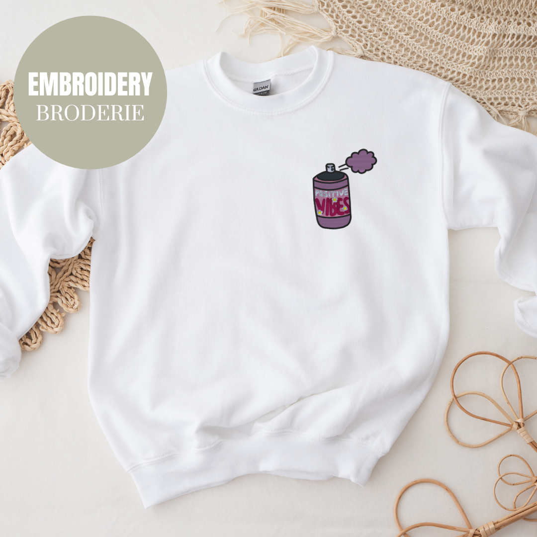 POSITIVE VIBES SPRAY CREWNECK