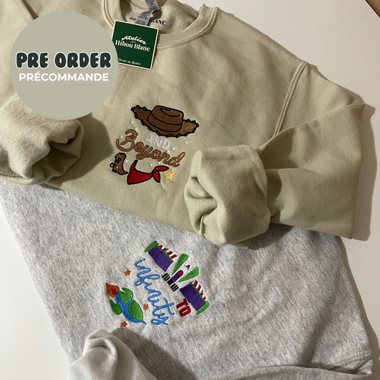 *PRE ORDER* TO INFINITY + AND BEYOND CREWNECKS