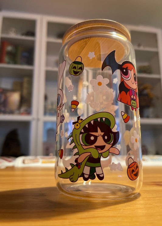 *PREORDER* HALLOWEEN POWERPUFF GIRLS GLASS