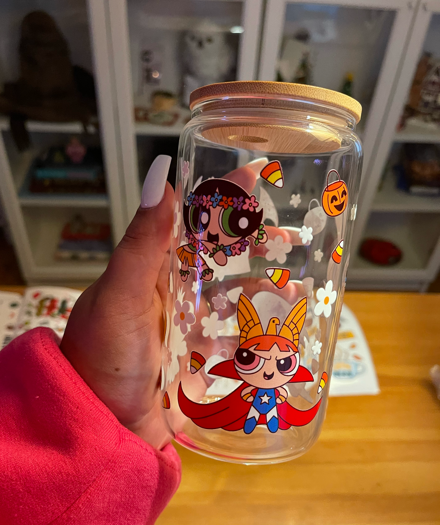*PREORDER* HALLOWEEN POWERPUFF GIRLS GLASS