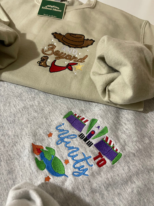 *PRE ORDER* TO INFINITY + AND BEYOND CREWNECKS