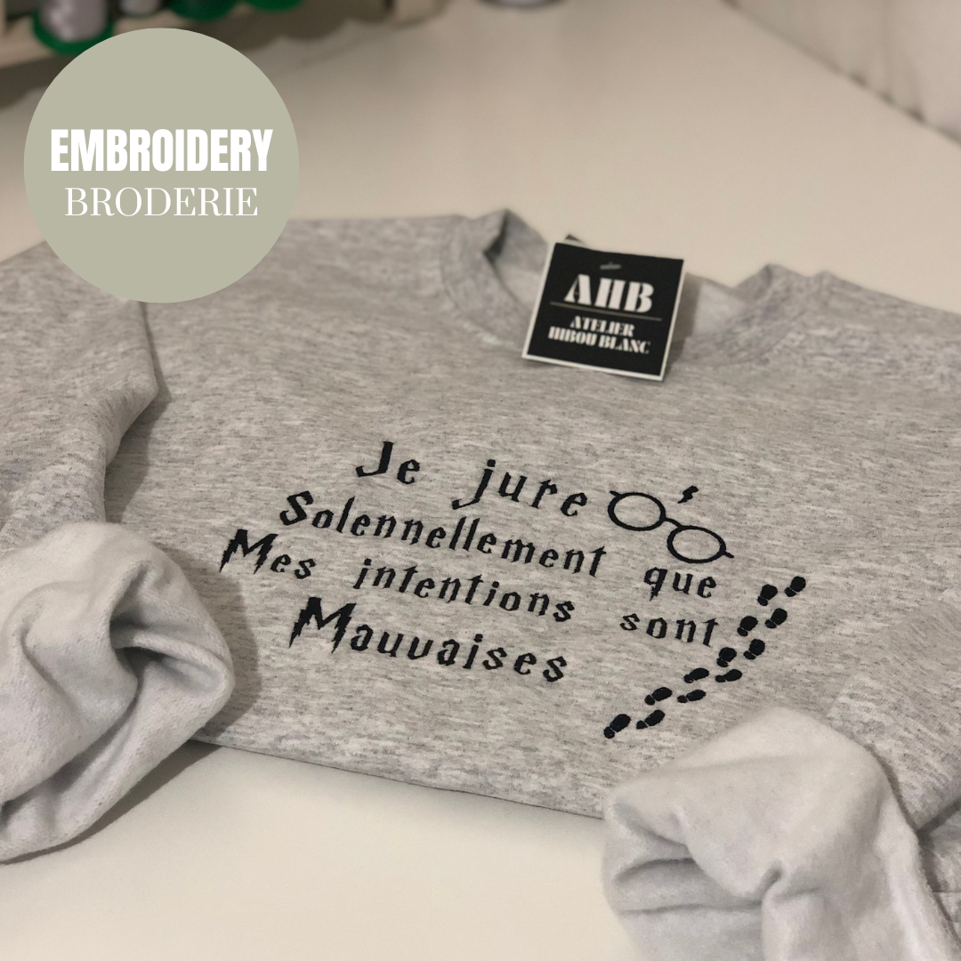 MES INTENTIONS SONT MAUVAISES CREWNECK