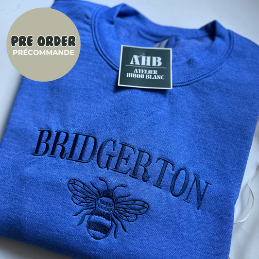 *PRE ORDER* BRIDGERTON EMBROIDERED CREWNECK