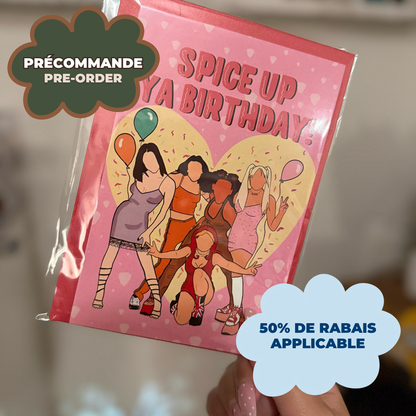 *PRÉCOMMANDE* CARTE D'ANNIVERSAIRE "SPICE UP YA BIRTHDAY"