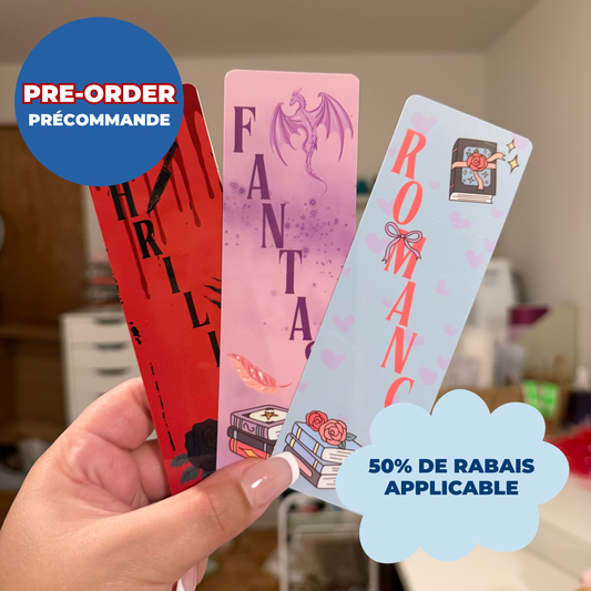 *PRE ORDER* THRILLER-FANTASY-ROMANCE BOOKMARKS (PACK OF 3)