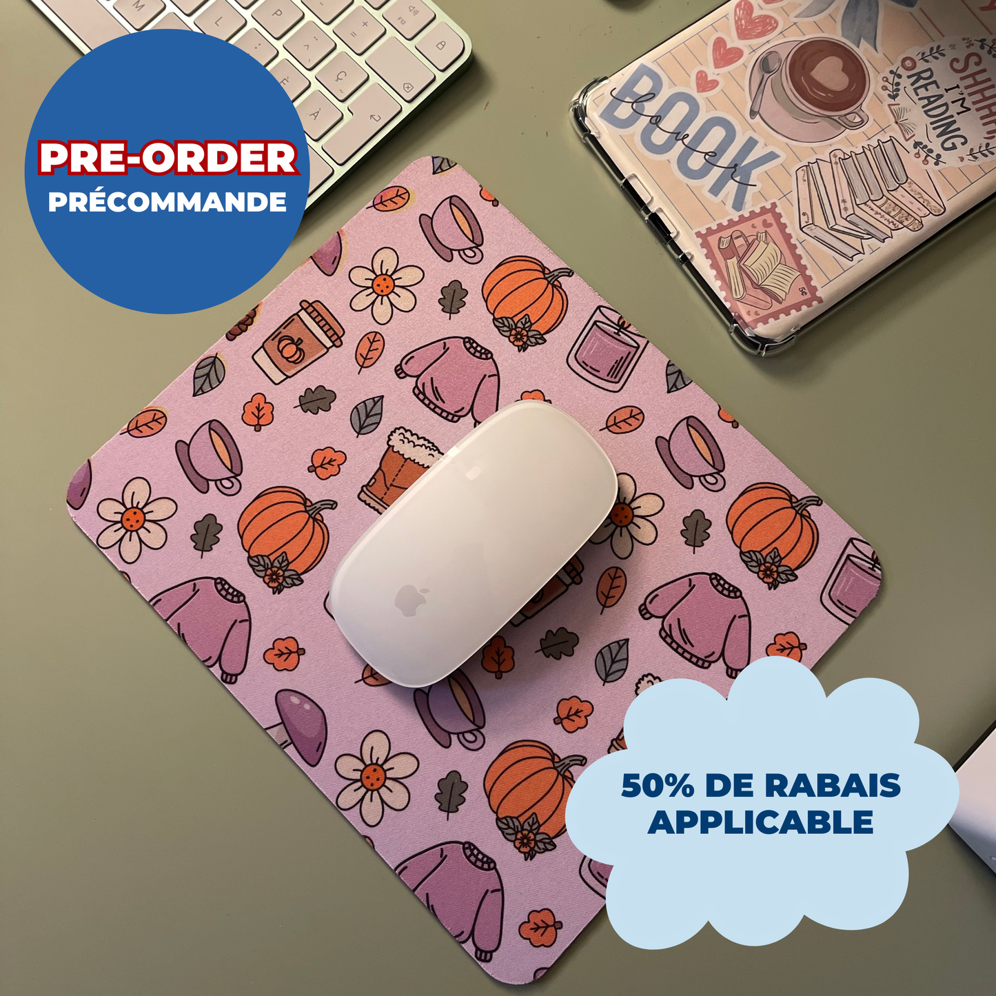 *PRE ORDER* COZY FALL PURPLE MOUSEPAD