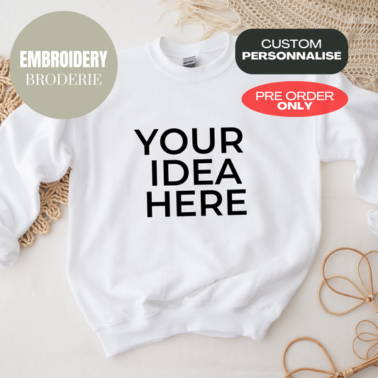*PRE ORDER* CUSTOM EMBROIDERED CREWNECK