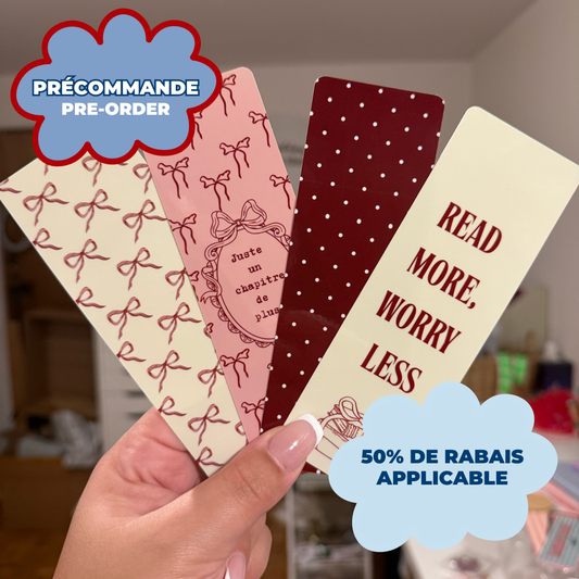 *PRE ORDER* COQUETTE VIBES BOOKMARKS (PACK OF 4)