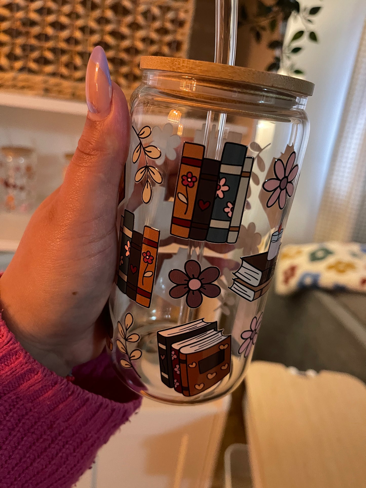 *PREORDER* BOOKS AND FALL VIBES GLASS
