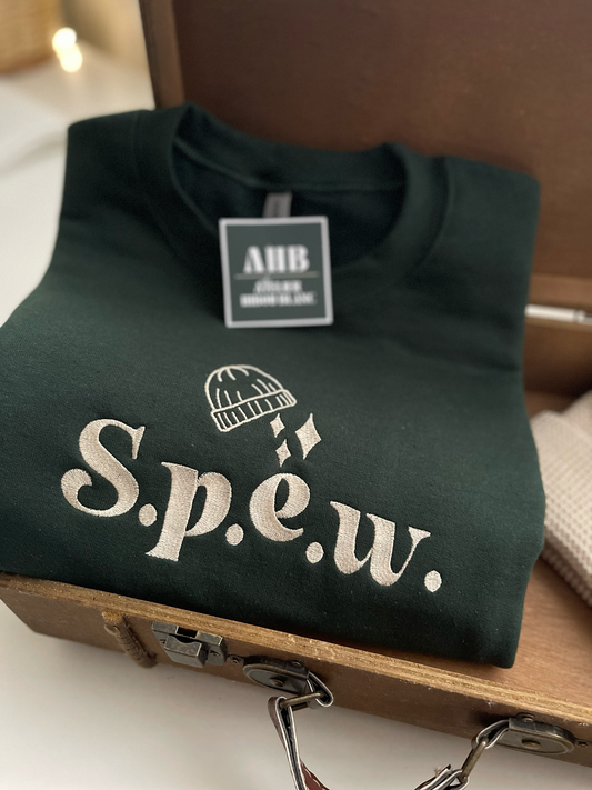 SPEW EMBROIDERED CREWNECK