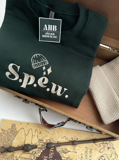 SPEW EMBROIDERED CREWNECK