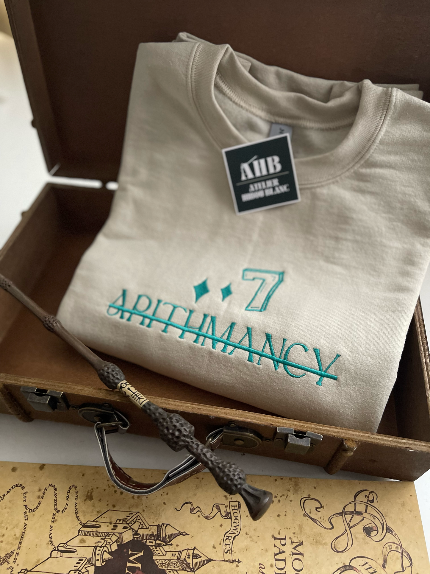 ARITHMANCY EMBROIDERED CREWNECK