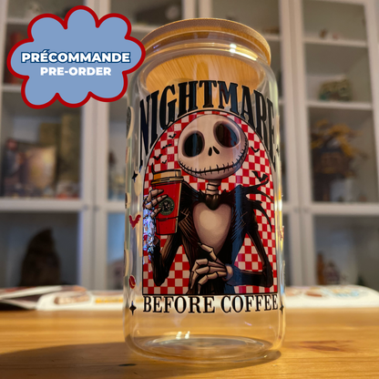 *PREORDER* NIGHTMARE BEFORE COFFEE GLASS