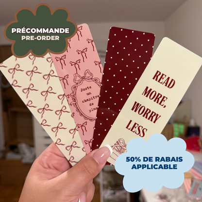 *PRE ORDER* COQUETTE VIBES BOOKMARKS (PACK OF 4)