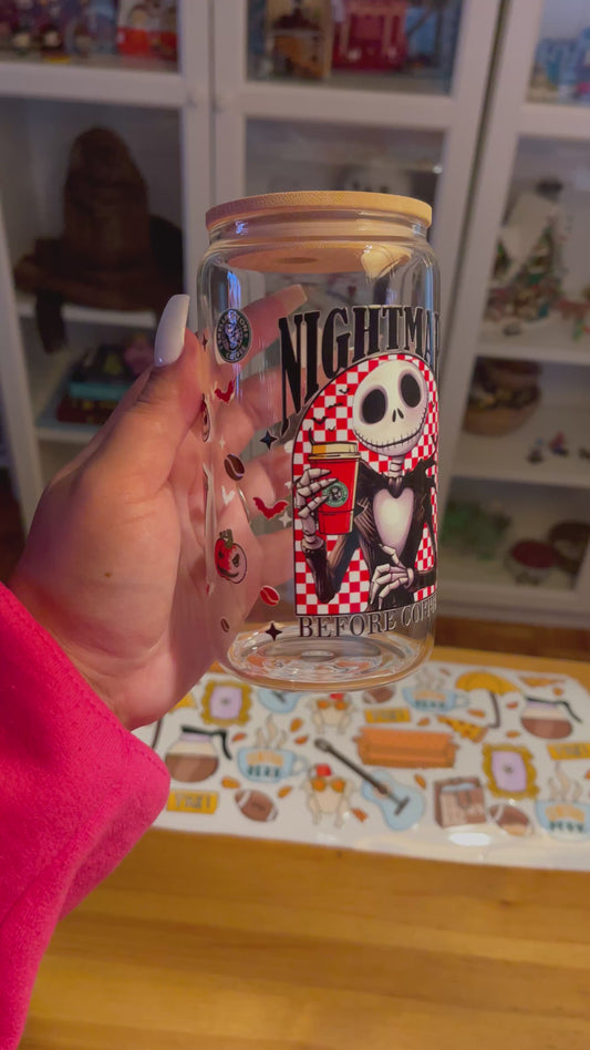 *PREORDER* NIGHTMARE BEFORE COFFEE GLASS