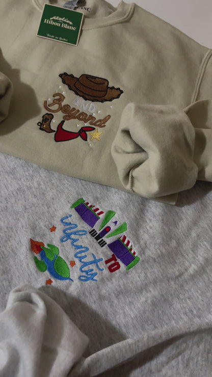 *PRE ORDER* TO INFINITY + AND BEYOND CREWNECKS