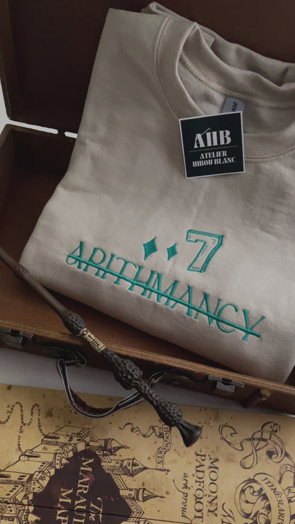 ARITHMANCY EMBROIDERED CREWNECK